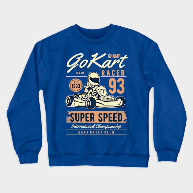 Go Kart Crewneck Sweatshirt by lionkingdesign